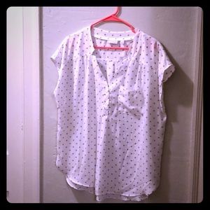 White polka dot blouse